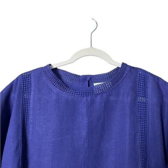 Pomegranate Womens Luxe Linen Babydoll Dress Small Lagenlook Beachy Oversized - Picture 6 of 11